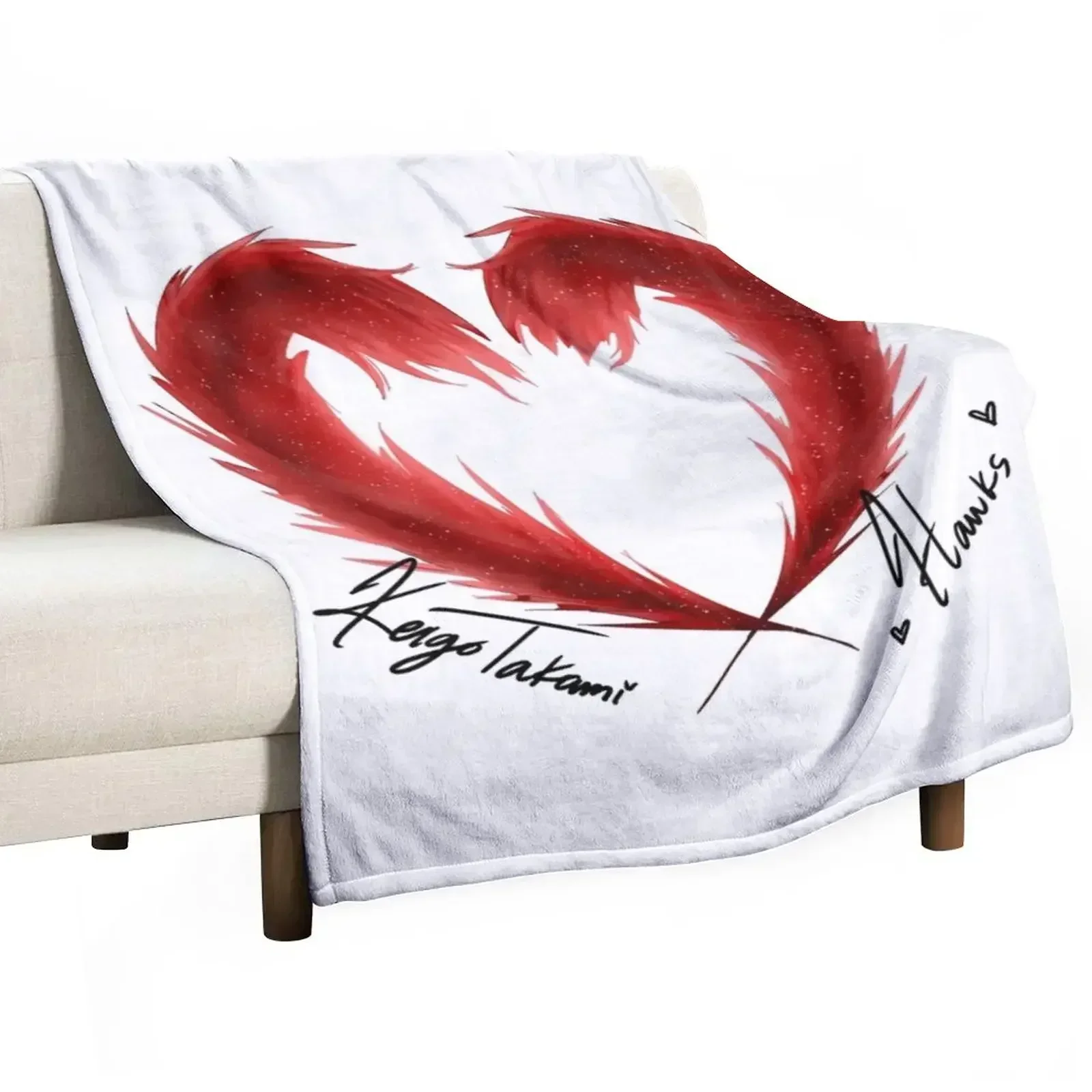 

Keigo Takami (Hawks) Heart Throw Blanket Luxurious Soft Fuzzy Blanket for Sofa Bed