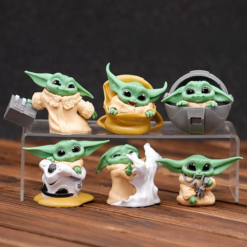 Figuras de acción de Grogu Mandalorian, juguetes de 4-7cm, Yoda, Star Wars, regalos de navidad