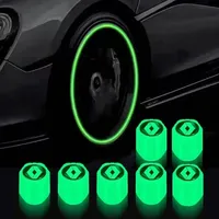 4PCS Luminous Car Tire Valve Cap Fluorescent Night Glowing Decor For Renault RS Fluence Laguna Scenic Latitude Captur ZOE