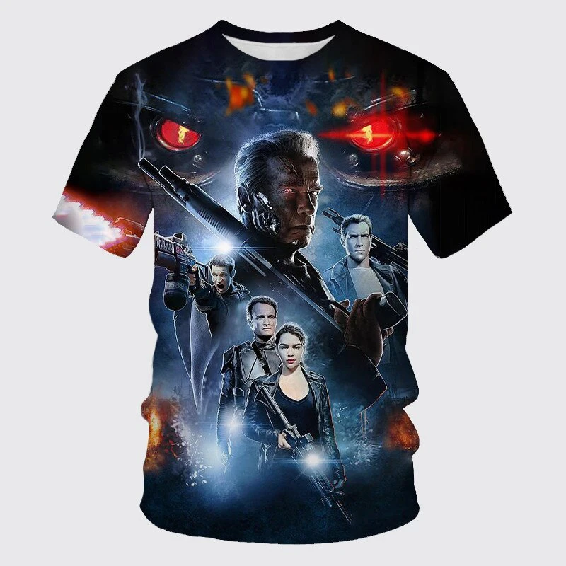 New Terminator T-Shirts 3D Print Streetwear Men Women Casual Fashion Oversized Short Sleeve T Shirt Kids Tees Tops Man Clothing