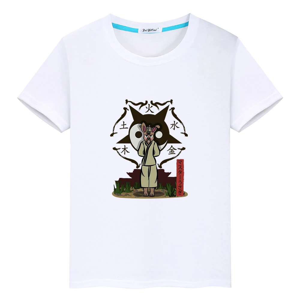 Game Onmyoji Master Usagi Printing T-shirt 100% Cotton Boys and Girls Children Tee-shirt Kawaii Graphic Casual Summer Tshirts