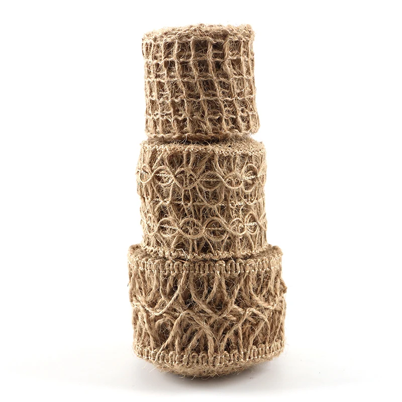 (2m/sac) Dentelle en coton et lin de 45 mm pour emballage cadeau, décoration domestique et matériaux de bricolage