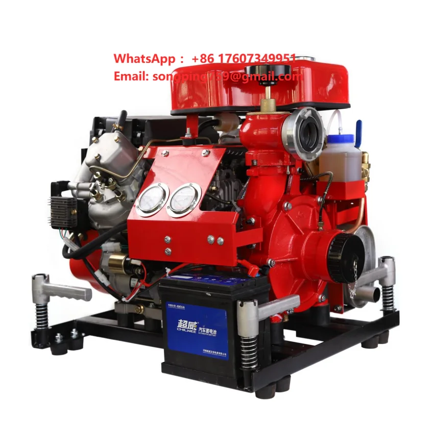 Quality Fire Boat Equipment 25hp diesl Engine Portable Fire Fighting Centrifugal Pump for Sea Water