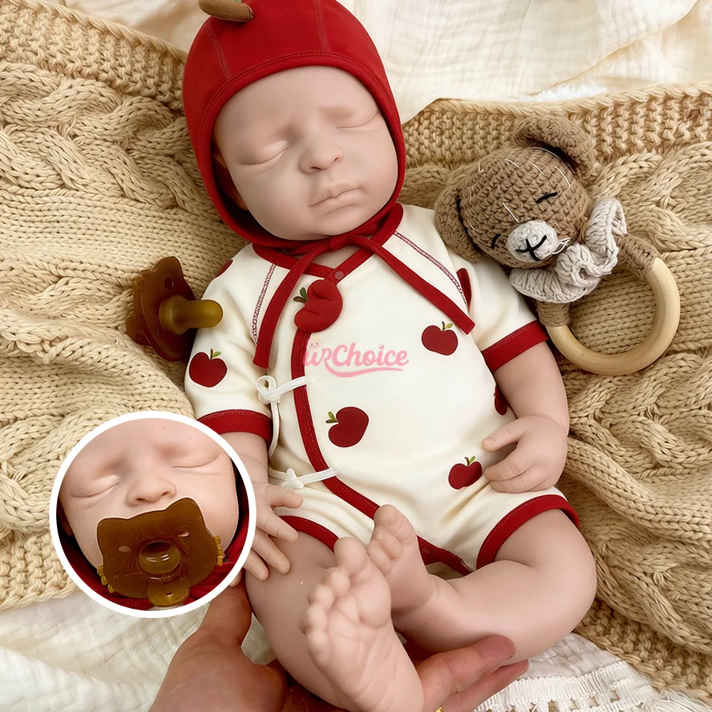 

Lifelike 17Inch Silicone Reborn Baby Doll Unpainted Veins Reborn Baby Girl Open Mouth Weighted Art Doll For Collectors Gift