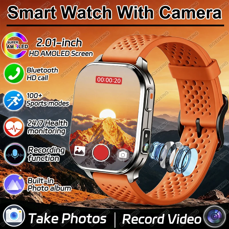 New Camera Smart Watch Men Women Photos Record Video Photo Album Health Monitor Fitness Tracker IP68 Waterproof Call Smartwatch