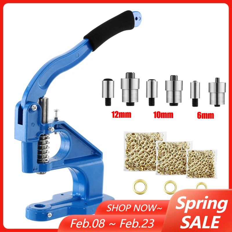 

Grommet Eyelet Machine Hand Press Arts Crafts Leathercraft Sewing Machine DIY Manual Snap Eyelet Press Tools