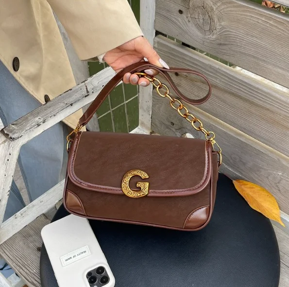 

Large-capacity Retro Fashion Women's Bags, Casual Versatile Trend Oblique Span Bags, High-end Atmospheric Handbags