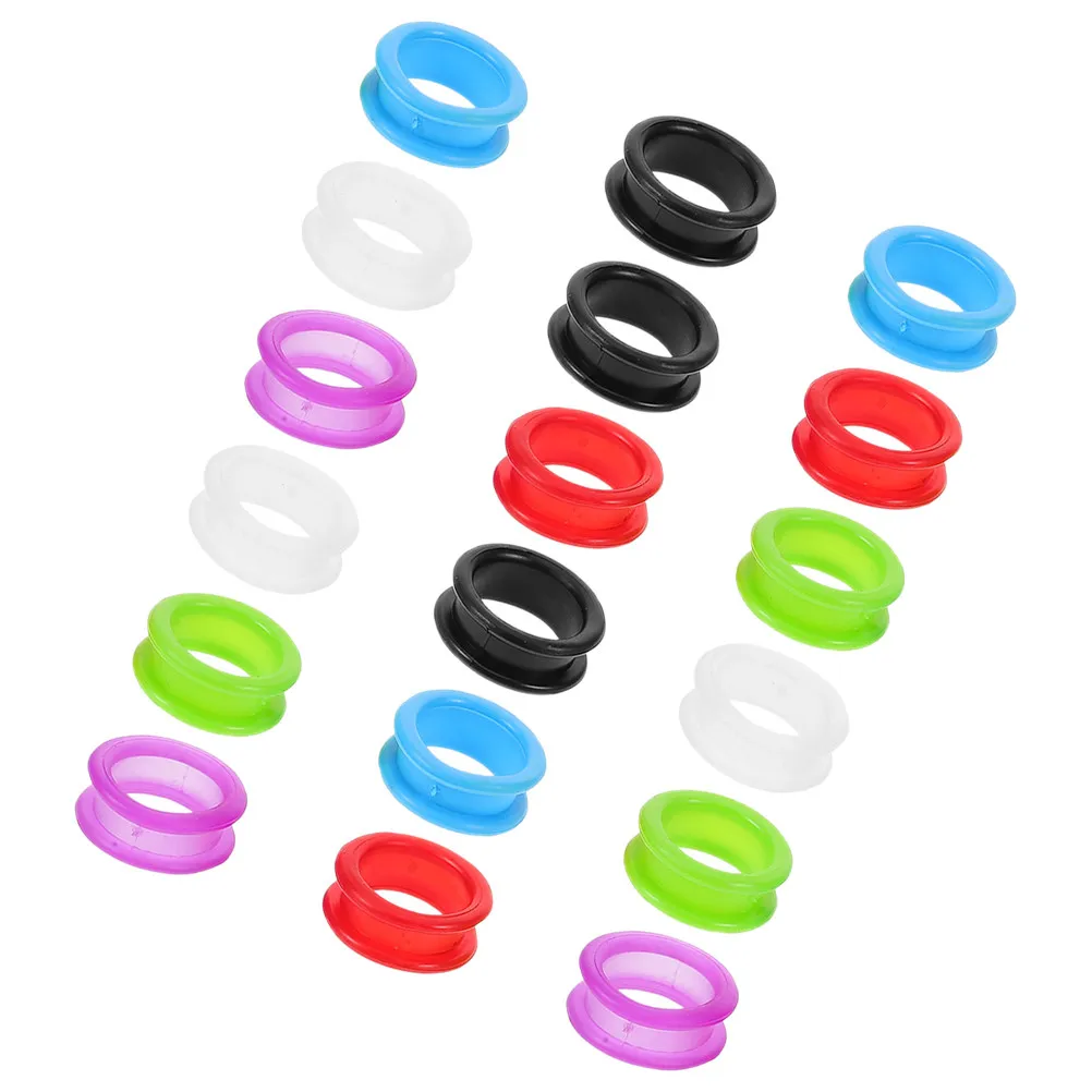 18Pcs Soft Silicone Scissors Finger Rings Finger Protectors Grooming Shear Thumb Inserts Grips Scissor Covers for Haircutting