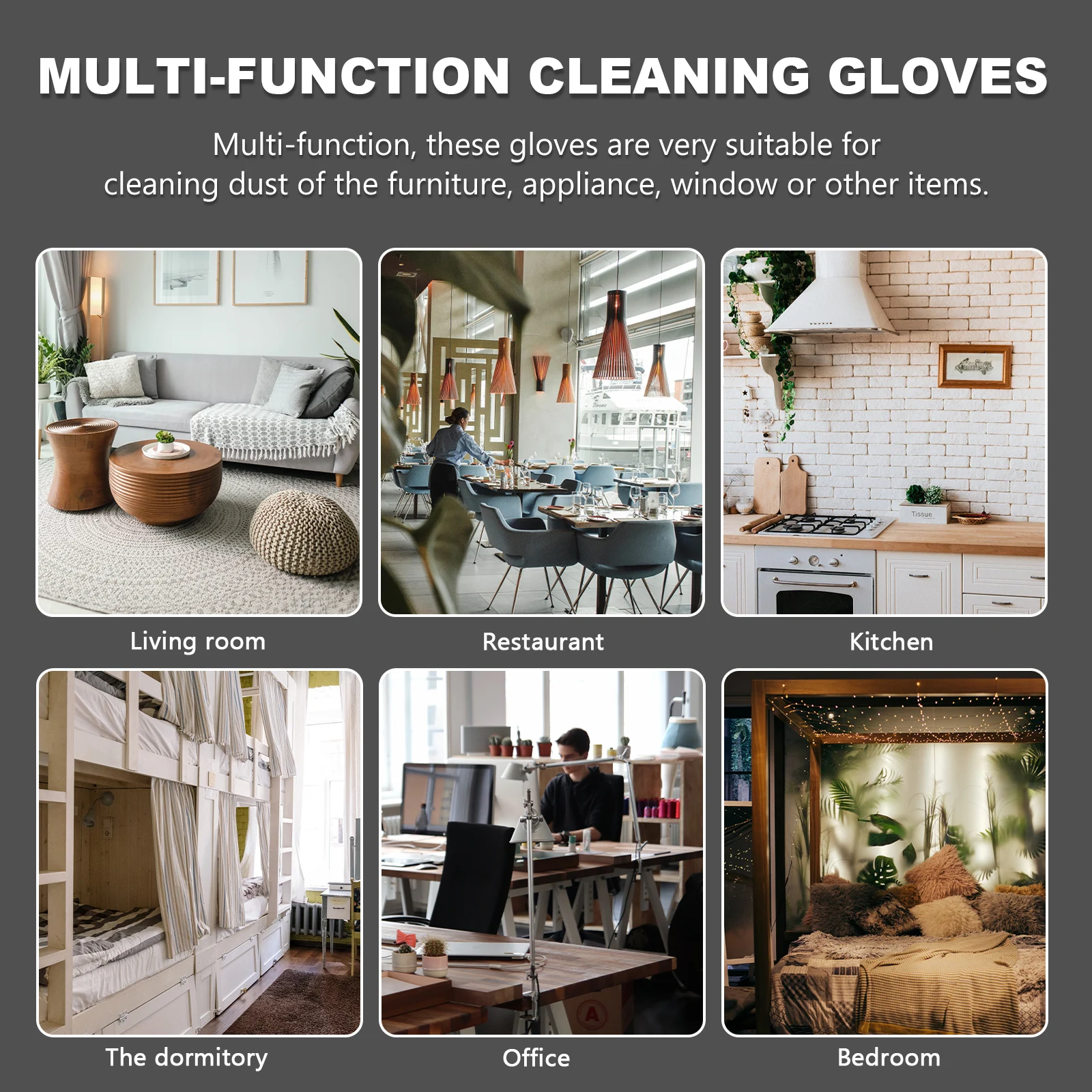 

2 Sets Disposable Non-woven Cleaning Gloves for Fabric Supplies Dusting Removal House Household