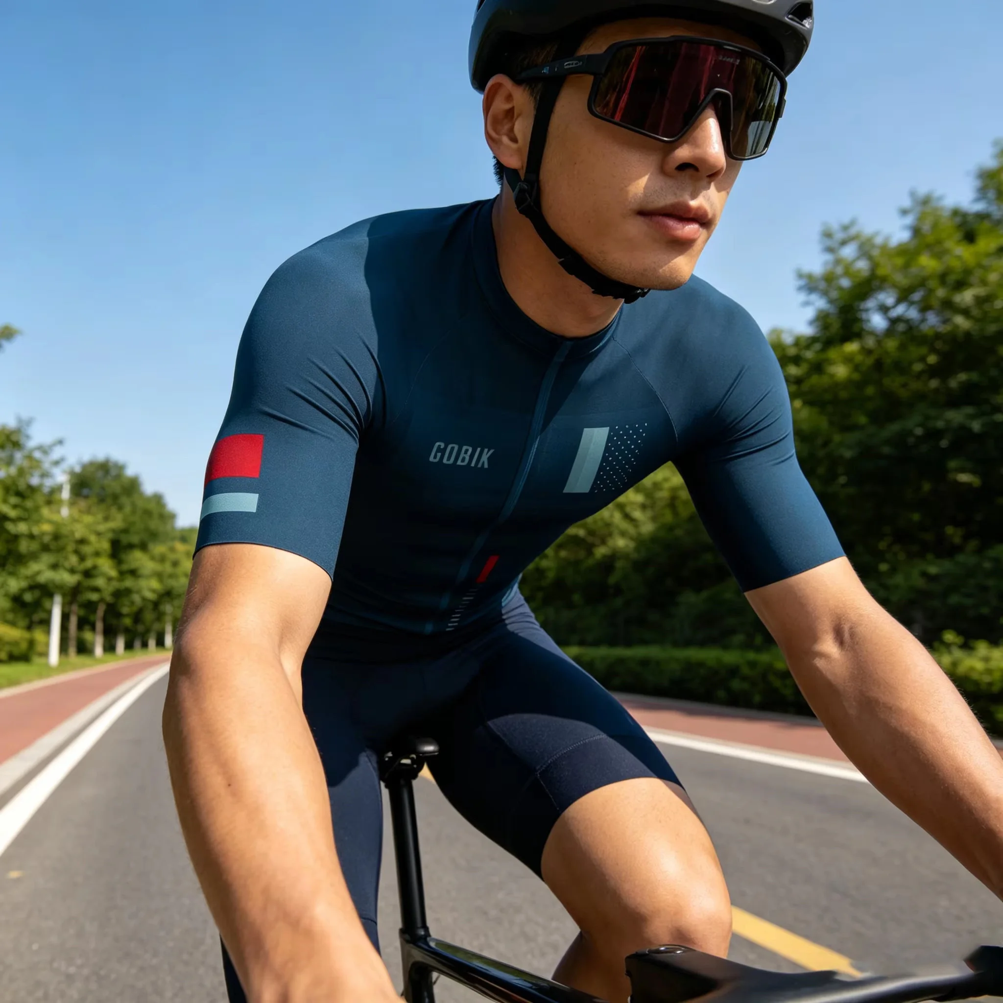 Herren-Radtrikot Kurzarm Sommer Fahrrad Damen-Trikot Fahrradshirt Radsportbekleidung Atmungsaktives Pro-Team MTB Rennrad-Shirt