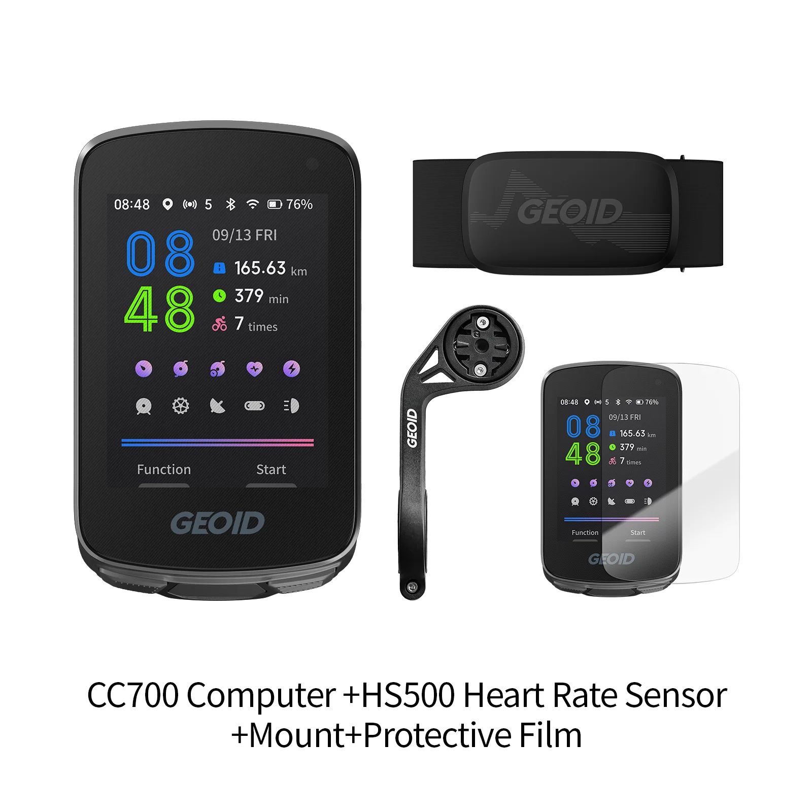GEOID CC700 GPS Fietscomputer 2,8-inch Kleurenscherm Route Navigatie Fietssnelheidsmeter WIFI Waterdicht Fietsen Kilometerteller