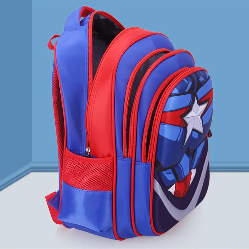 Marvel Avengers Anime Backpack Iron Man America Superman Batman Cartoon Captain Kindergarten School Bag for Boys Schoolbag Gift