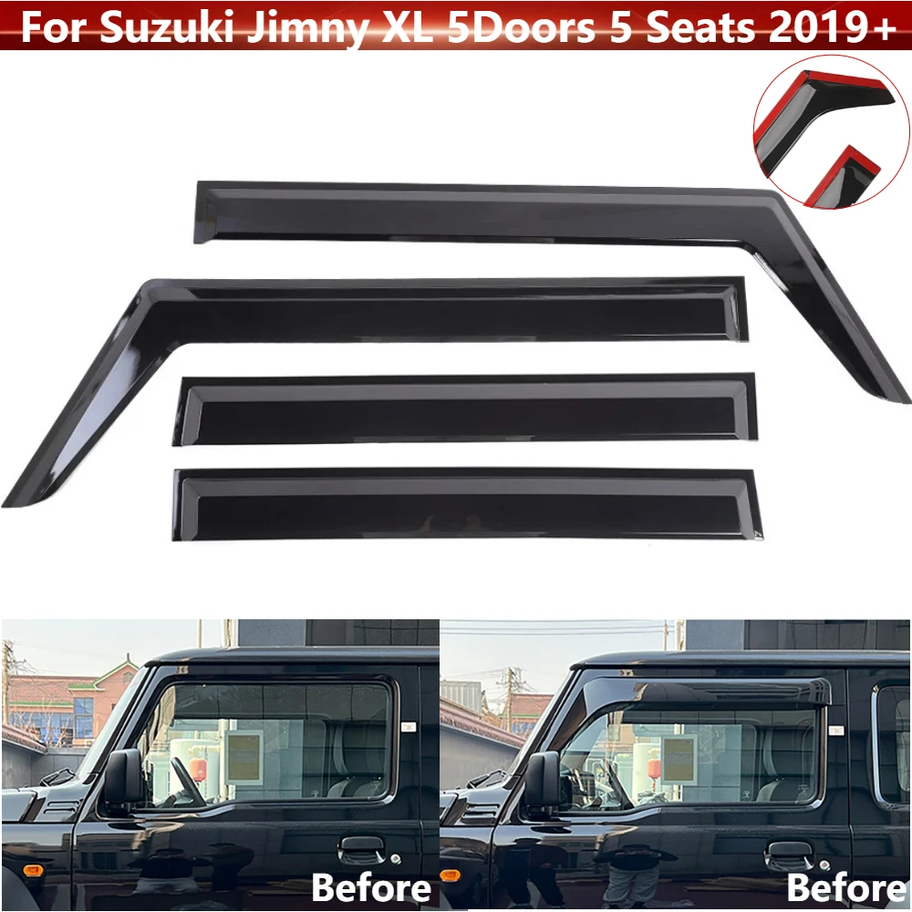 

Дефлекторы для боковых окон автомобиля, ветровики, защита от дождя для Suzuki Jimny XL 5 дверей 5 мест 2019+