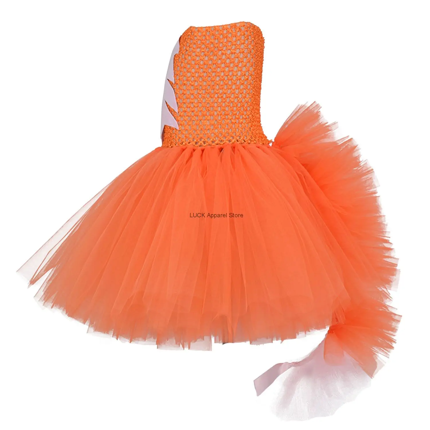 Children's Day Fox Cosplay Dress Girl's Cartoon Fox Costume Cute Tutu Dress Halloween Role Play With Hair Hoops