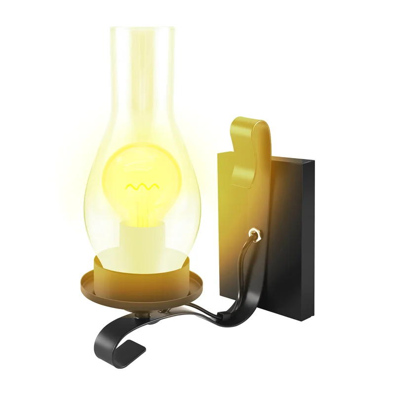 

Vintage Rustic Wall Lamp In Glass And Mood Light Decorative Lamp For Bedroom (Does Not Contain Bulbs)-BEAU