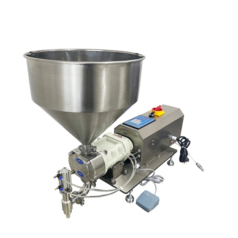 Semi Automatic Servo Motor Cam Rotor Pump White Latex Glass Adhesive Industrial Quantitative Liquid Filling Machine