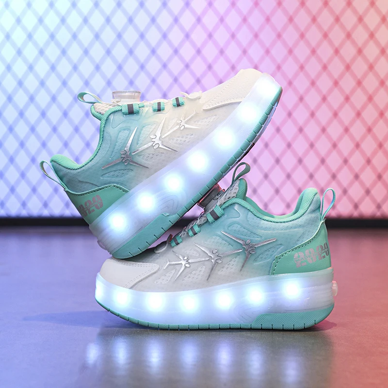 2026 Spring and Autumn Roller Sports Shoes for Light Girls Outdoor Skating Breathable Two Wheel Rampage Shoes
