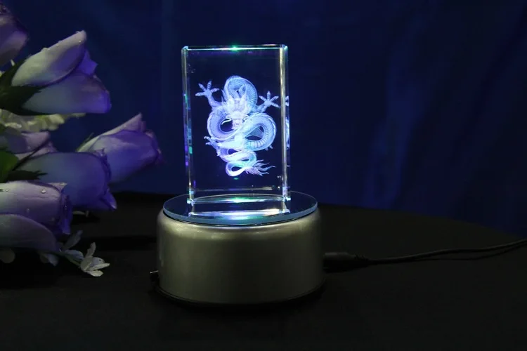 Efficacious HOME family Talisman- TOP COOL CHINA  dragon totem FENG SHUI Figurine 3D Crystal statue -