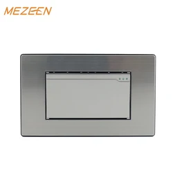 Stainless Steel Panel American Standard 1 2 3 4 Gang 1 2 Way Wall Light Switch For Home Hotel Office