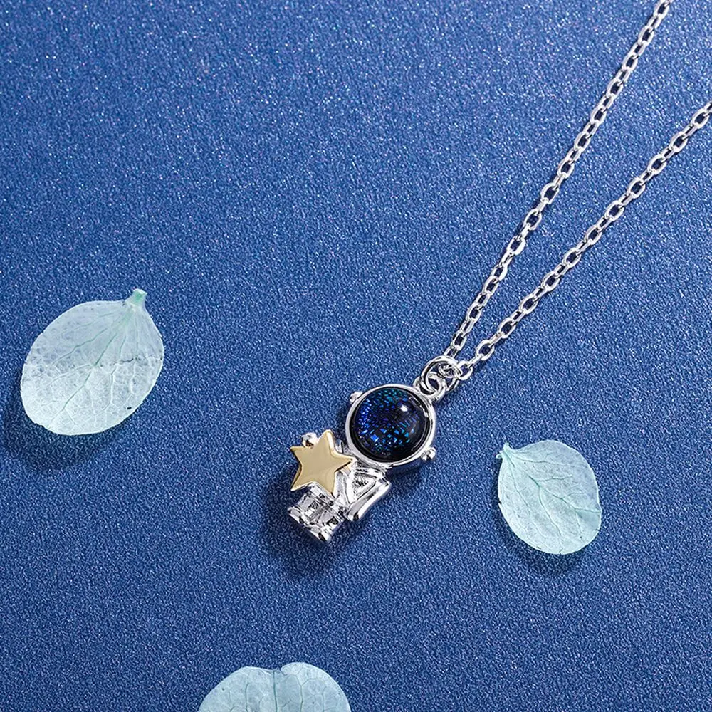 Friendship Valentine's Day For Women Men Star Moon Pendant Couples Necklace Fashion Jewelry Korean Style Choker Spaceman
