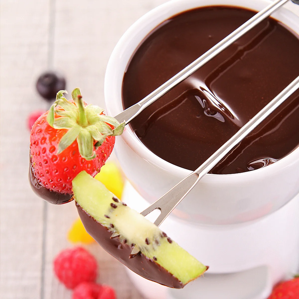 

12Pcs Stainless Steel Fondue Forks 24cm Heat Resistant Handle Dessert Forks for Chocolate Fountain Cheese Fondue Marshmallow