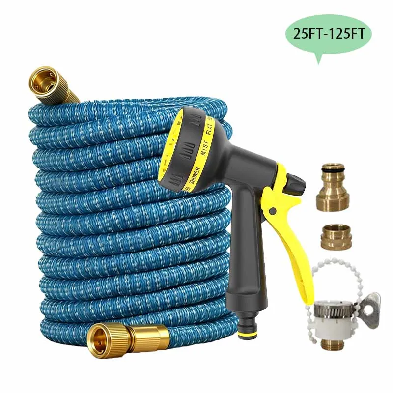 

Садовая водопроводная труба, расширяемый волшебный многофункциональный водяной пистолет высокого давления, используемый для орошения, автомойки в садовых фермах