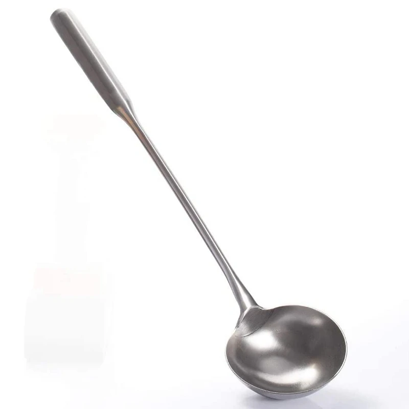 Soup Ladle, Wok Spatula,The Longer Handle Shovel Spoon Rustproof, Heat Resistance, Integral Forming Durable Stainless Retail