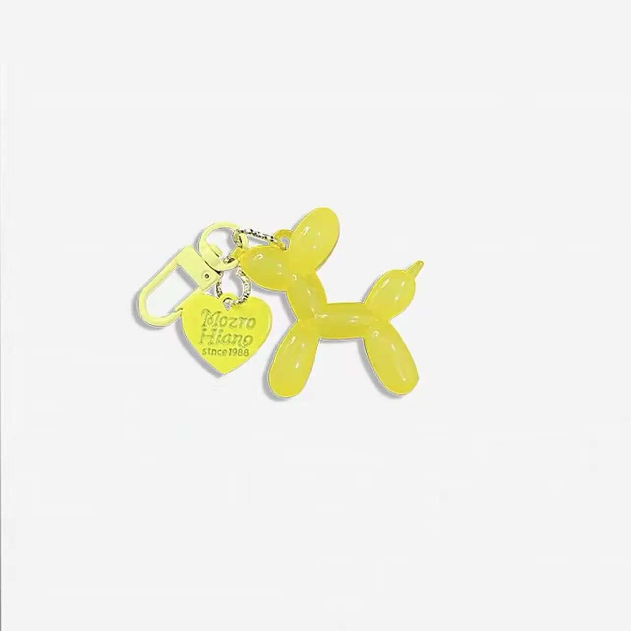 Cute Acrylic Cartoon Balloon Dog Keychains For Women Y2k Bag Pendant Couple Car Key Chains Jewelry Gift Decoration Accessories