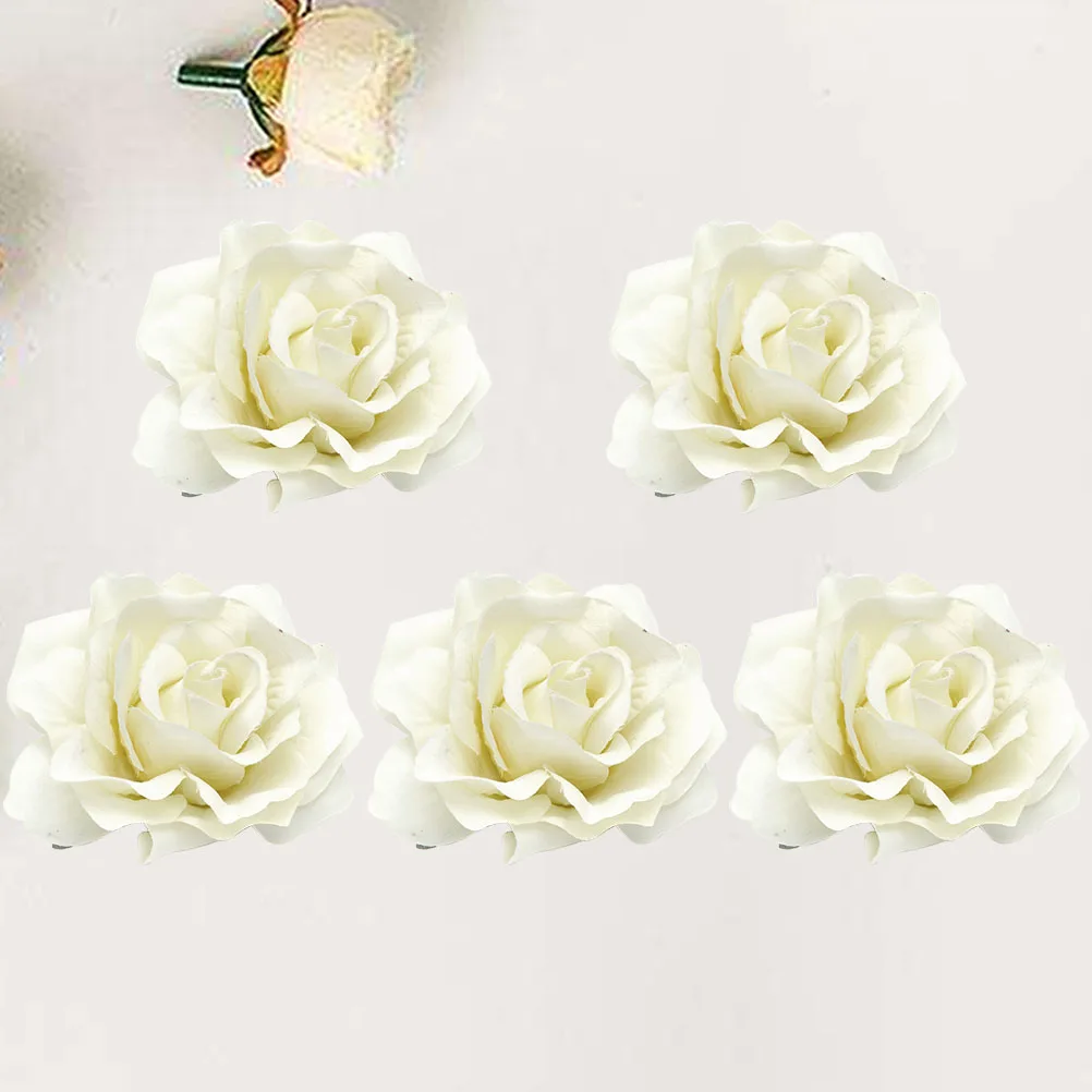 

5pcs Big Rose Corsage Corsage Dresses Wedding Artificial Flower Floral Clips Hair Clip Elegant Accessories