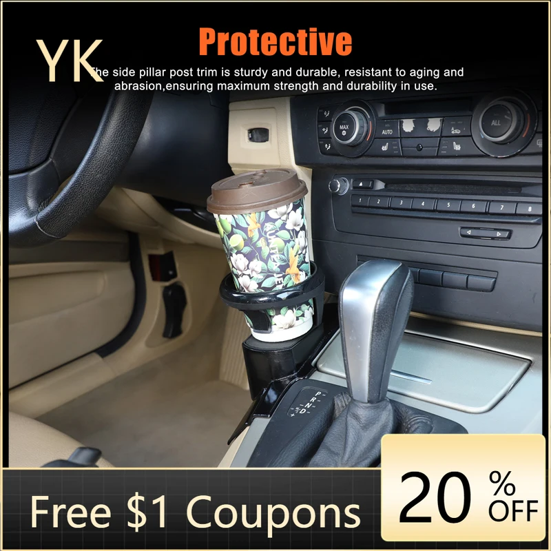 

Углеродистая сталь, черная автомобильная центральная консоль, боковой держатель для напитков, внутренние автомобильные аксессуары для BMW 3 серии E90 E92 E93 2005-2012