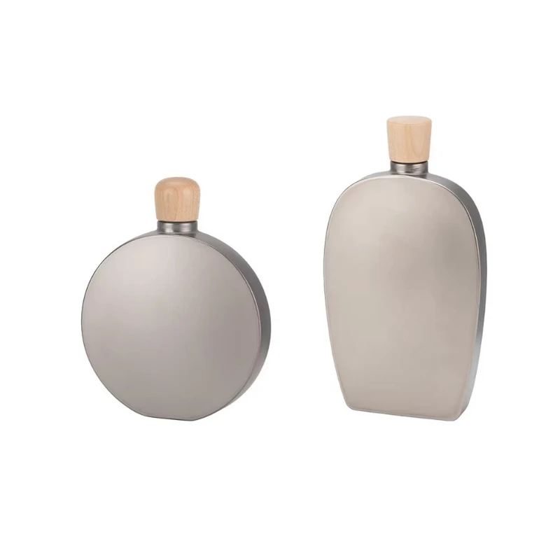 Outdoor camping titanium wine jug 150ml250ml healthy material durable