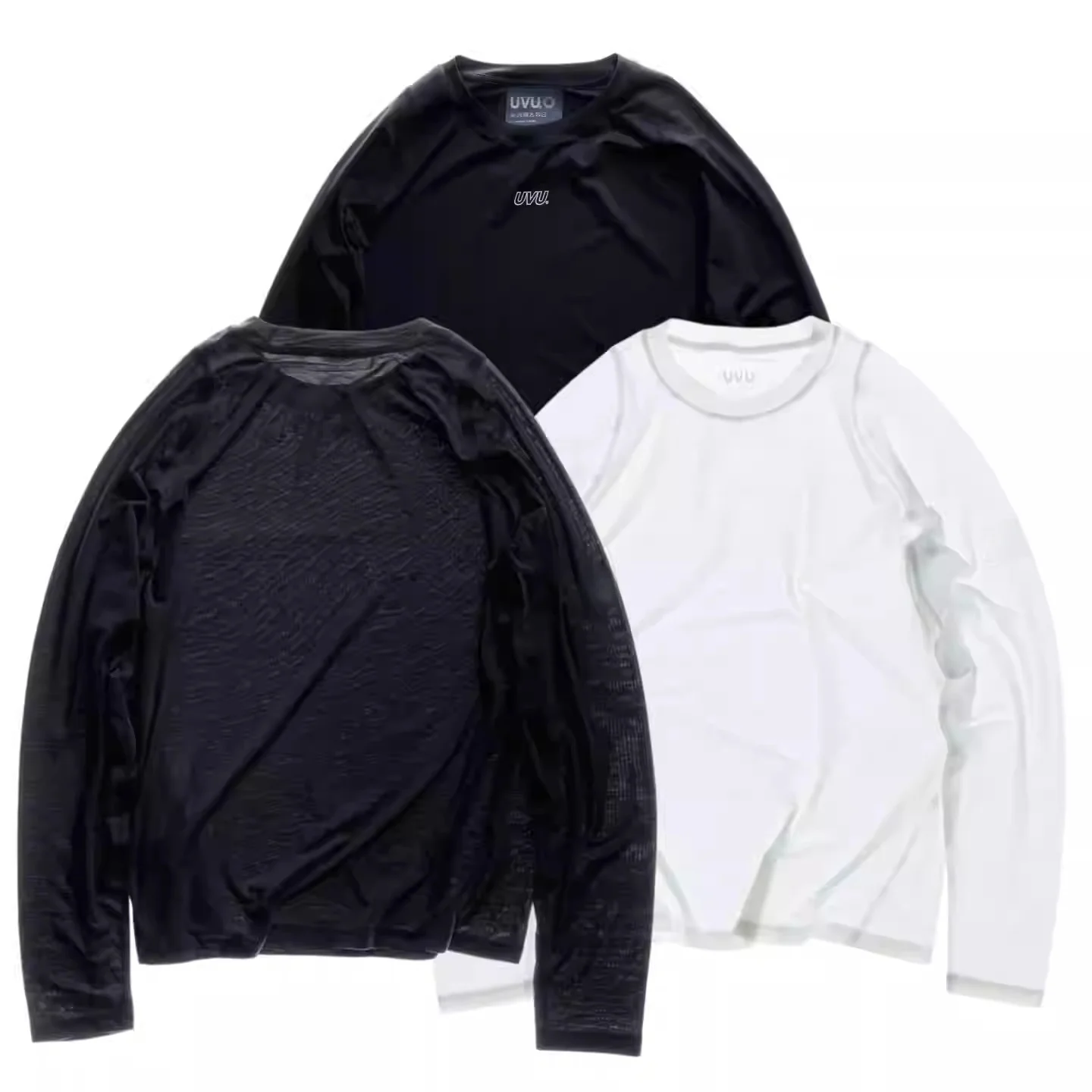 UVU Running Sporty Thin Long Sleeve T-Shirt Breathable Running Top Standard Fit Printed Men's Women's Spring 2025