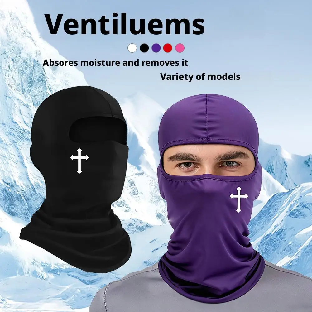 Christian Balaclava Cross Ski Mask Full Face Mask Cover Faith Shiesty Jesus Face Cover Breathable Men Women Sports Motorcycling image 3