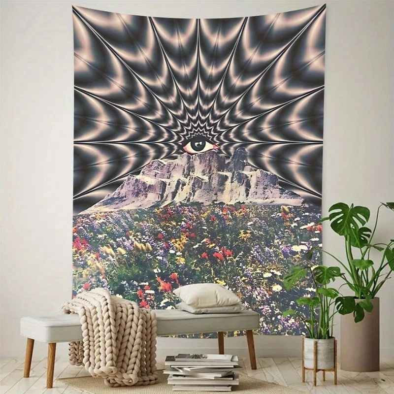 VIKAMA Visual Effects Eye Tapestry - Wall Decor For Living Room - Abstract Art Design For Home Decoration Hanging Cloth