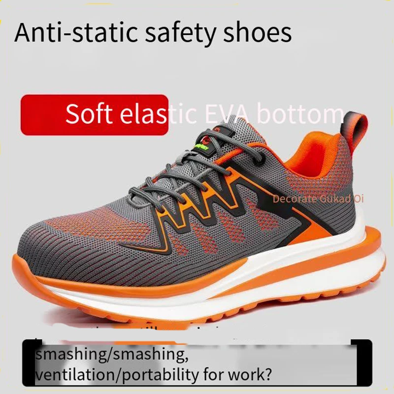 

Labor Shoes Anti-static Anti Smashing Anti Piercing Comfortable All Season Mesh Work Shoes Breathable Safety Shoes for Women