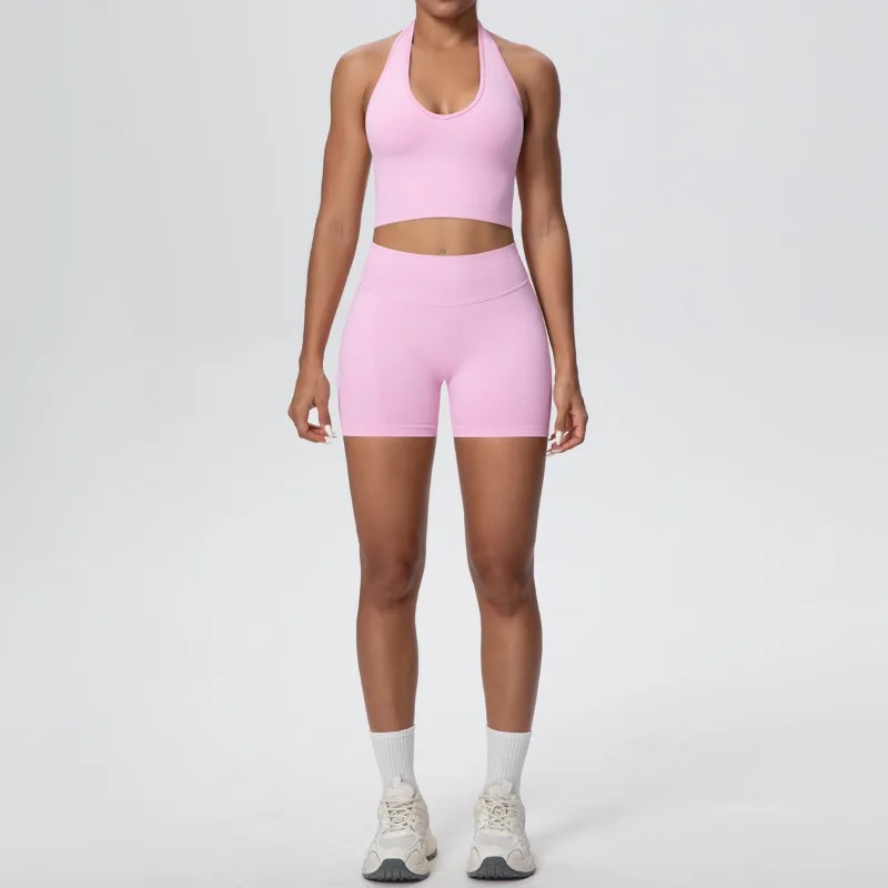 

Женский бесшовный подвесной комплект для йоги, дышащий комплект для похудения спины, комплект упражнений для отдыха на открытом воздухе, костюм для бега и фитнеса