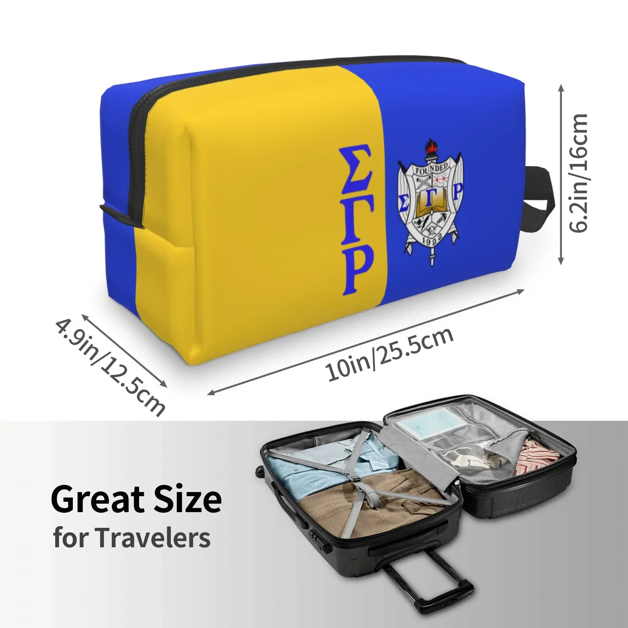 Sigma Gamma Rho 1922 Storage Bags Large Capacity Travel Toiletry Bag Women Girls Cosmetic Bags Men Waterproof Makeup Bag