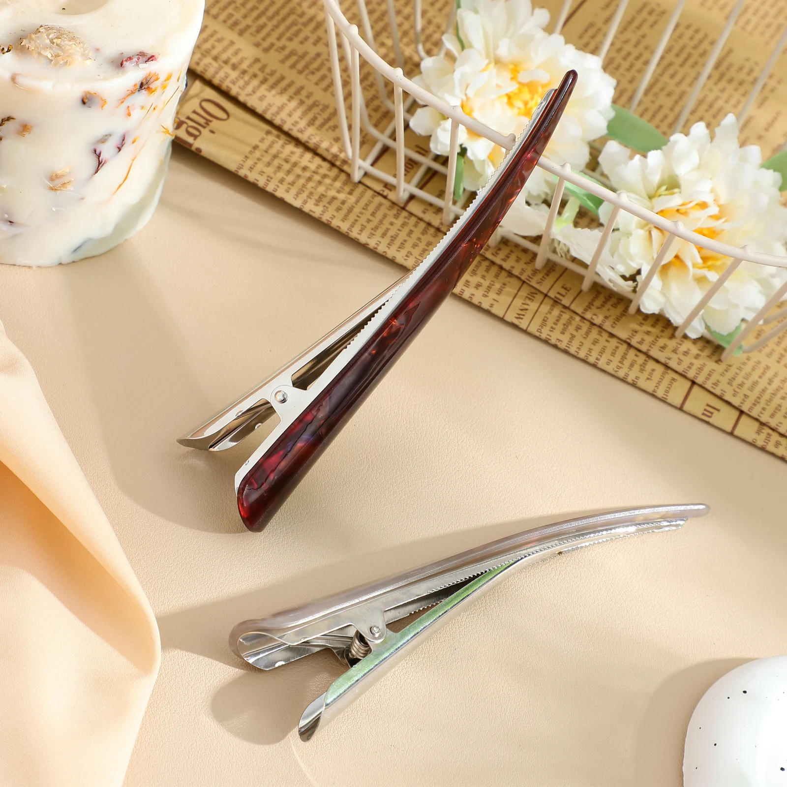 

3pcs Acrylic Clips For Women Large Hairpins Vintage Hair Accessories Long Hair Styling Tools Party Wedding Prom Decor