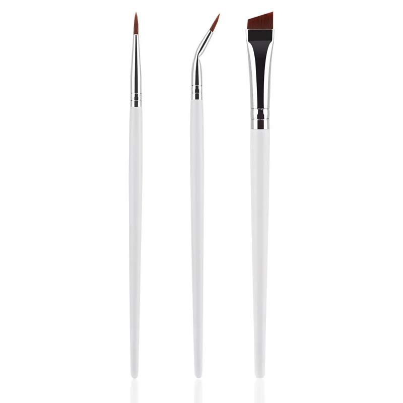 3Elbow Eyeliner Brush Fine Angled Blade Brush Eye Detail Brush Ultra-Thin Eyebrow Brush Makeup