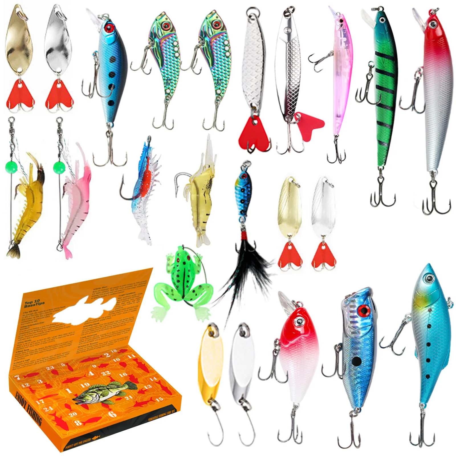 Countdown Calendar for Kids Advent Calendar 2025 Adult Fishing Advent Calendar Fishing Gifts For Men Teens Large Countdown Timer