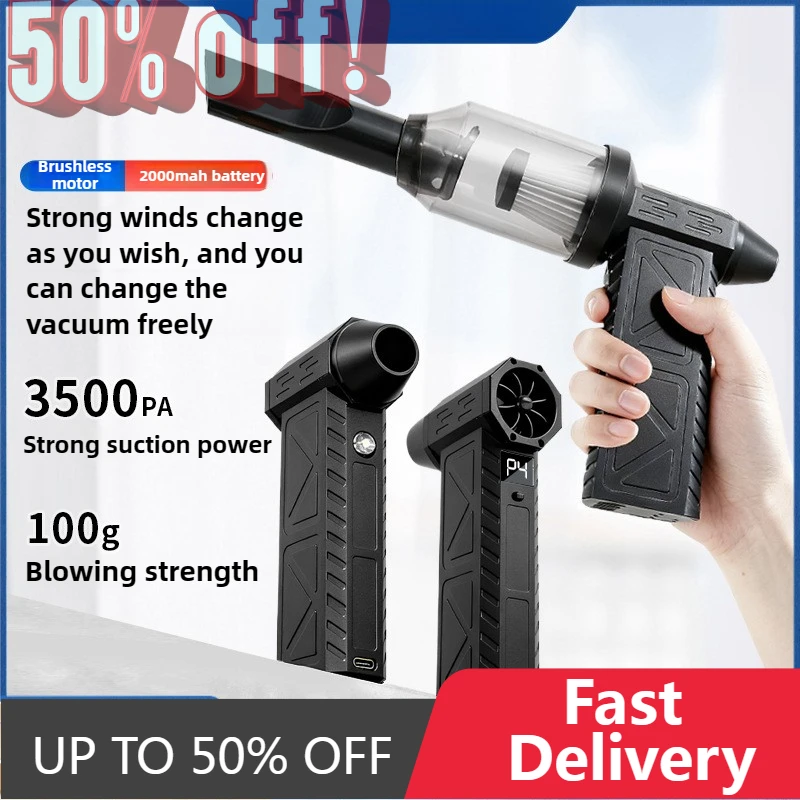 

【Fast Delivery】10000mAh 700g Thrust Air Blower Electric Air Duster Brushless Mini Turbo Jet Fan 70m/s Wind Speed Snow Removal Dr