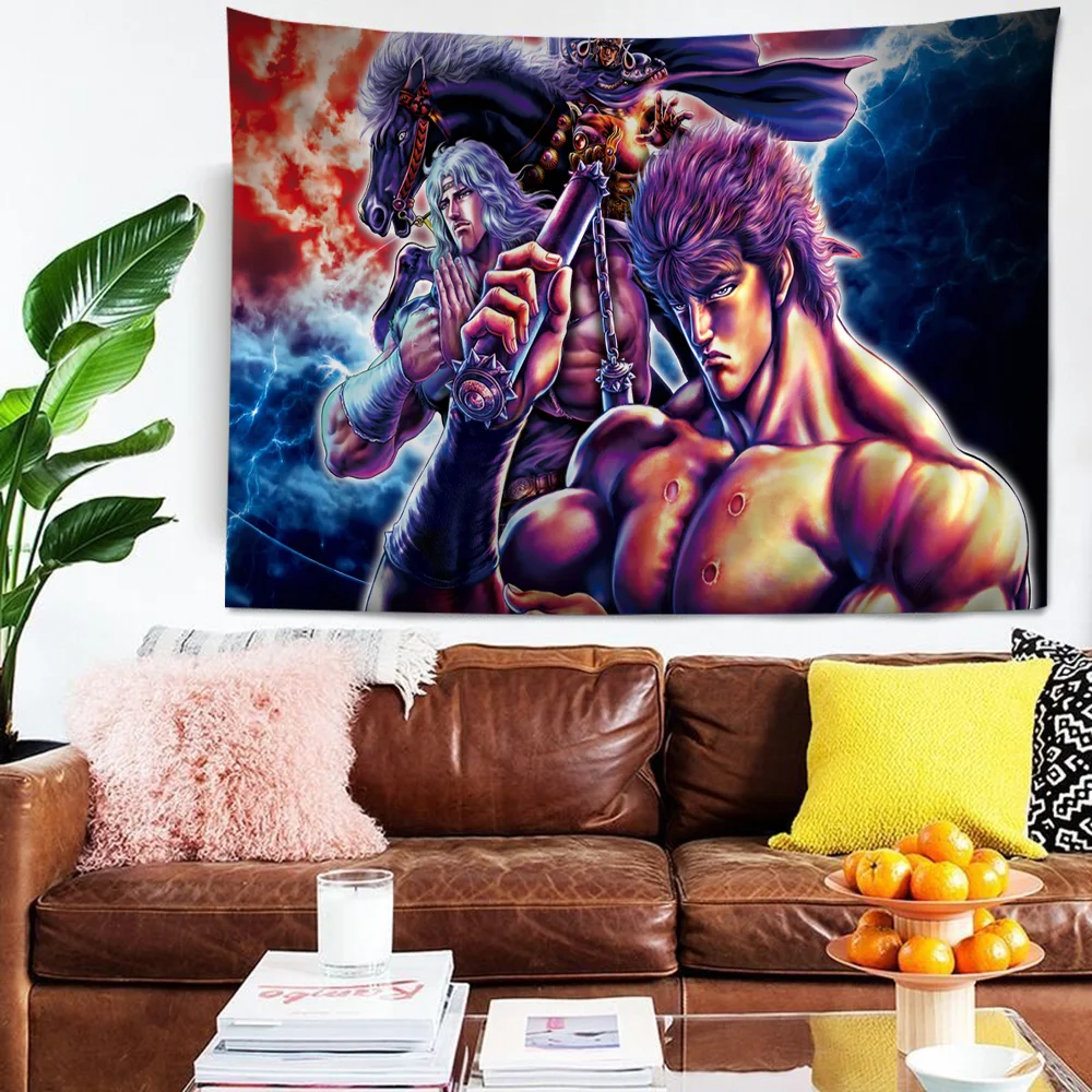 

Hokuto No Ken Colorful Tapestry Wall Hanging Hanging Tarot Hippie Wall Rugs Dorm Art Home Decor