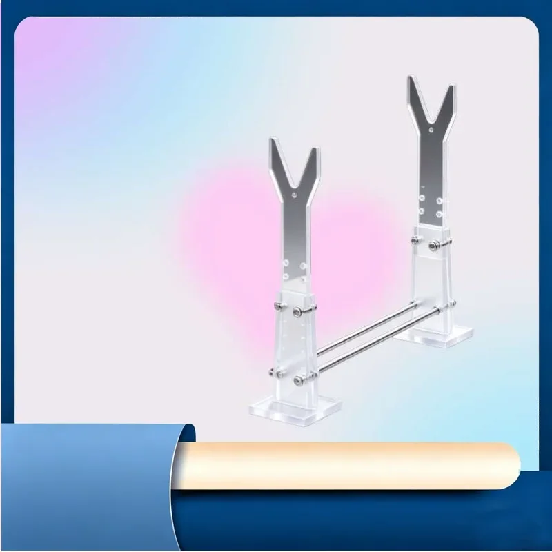 Multi-purpose Clear Acrylic Display Rack Adjustable Support Stand for Handheld Hobby Model Ornament Collection