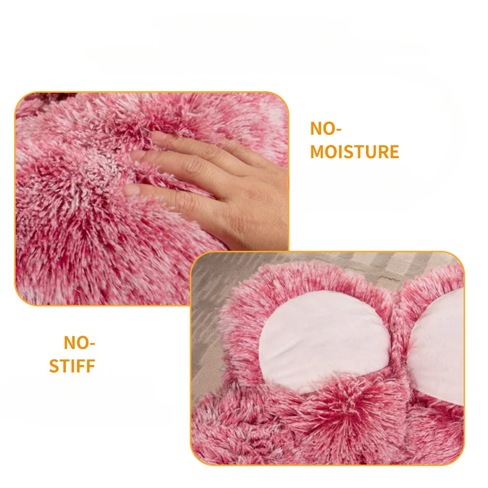 Plush Dog House Winter Pet Cat Beds Palm Fluffy Soft Dog Kennel Washable Comfortable Cat Nest Dog Accessories