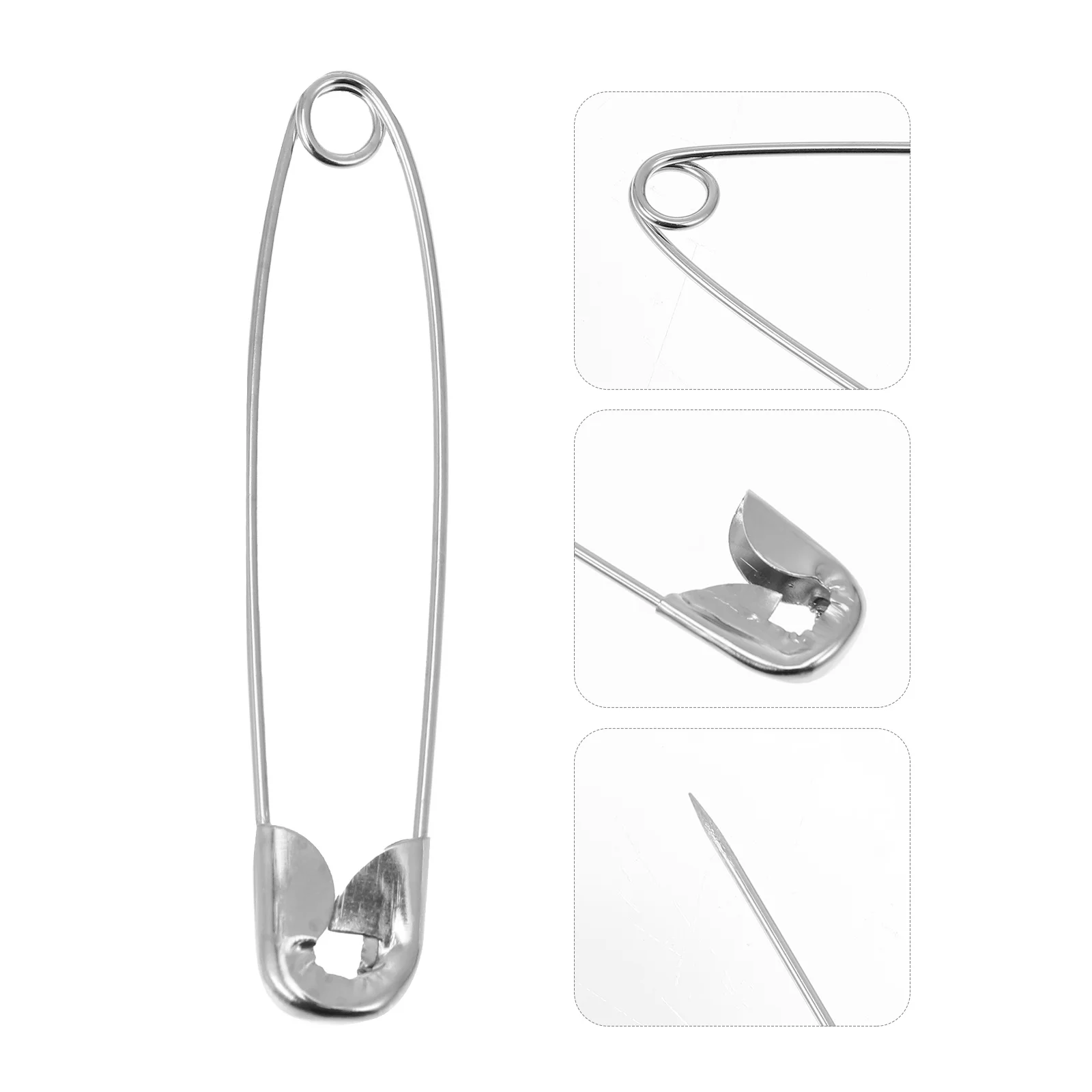 

220 pcs Safety Pins Set 6 Sizes Anti-Rust Alloy Brooches For Clothing Accessories Multipurpose Diy Dress Clips Handicraft Sewing