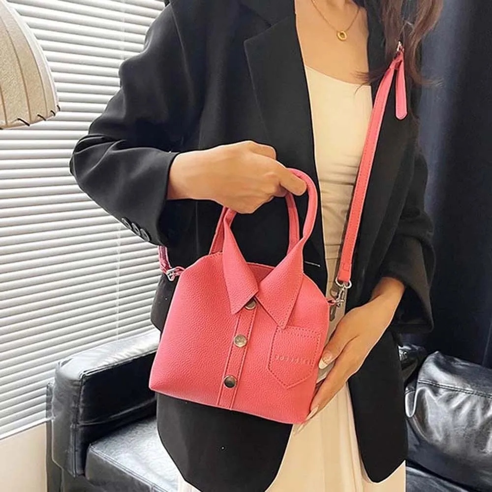 

Elegant Clothes Shaped Crossbody Bag Korean Style Creative Square Compact Shoulder Bag Shirt Shaped Texture Women Handbag Party