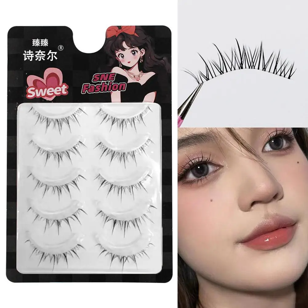 Irregular Thai Fairy False Eyelashes Natural And Voluminous False Cartoon-Style Full-Strip Eyelashes One-Piece False Eyelas M3P9