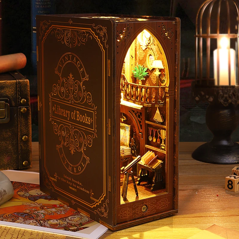 DIY Book Nook Insert Kits Wood - Laptop Accessories Light recension och pris