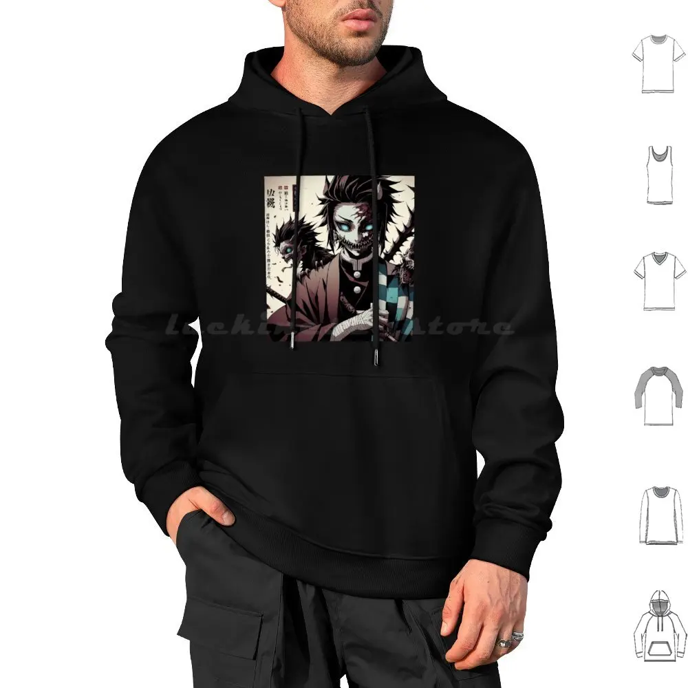 Demon Tanjirou Hoodie cotton Long Sleeve Tanjirou Anime Anime And Manga Demon Demon Kimetsu No Yaiba Japanese Kimetsu No