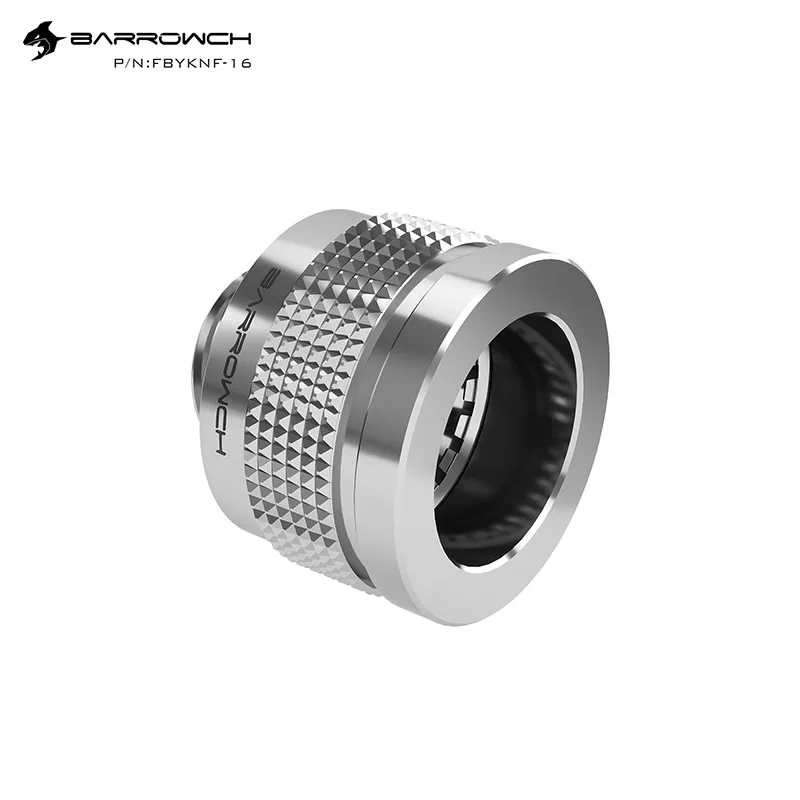 Barrowch G1/4 "OD14mm 16Mm Harde Buis Wolverine Hand Klemfittingen Voor Computer, Zwart, zilver, FBYKNF-14/6